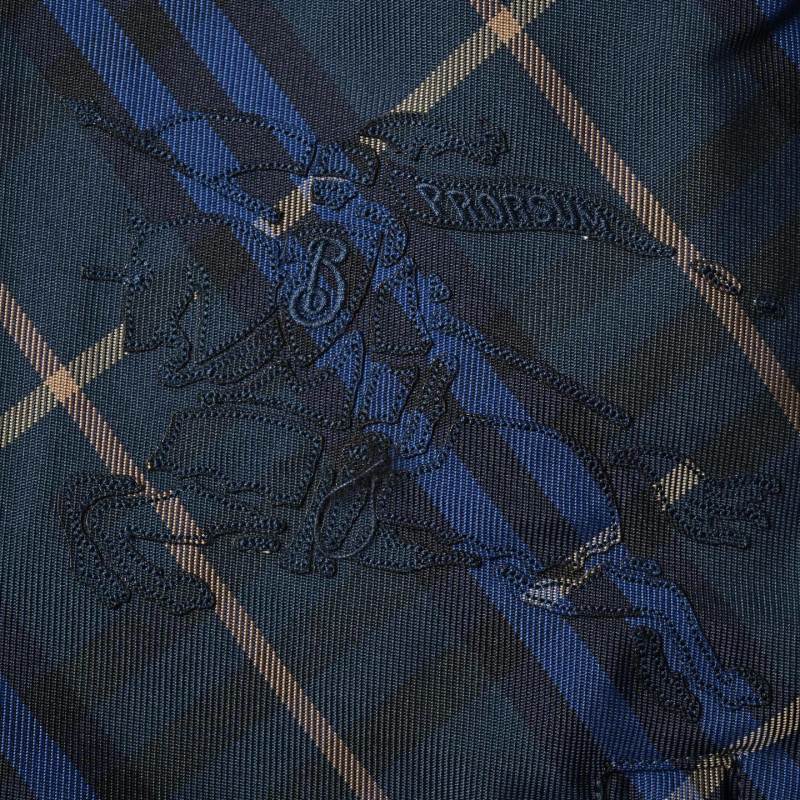 Navy Plaid Oversized Blazer Jacket view