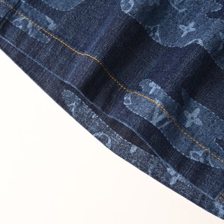 Louis Vuitton Camouflage Denim Shorts - Navy view 8