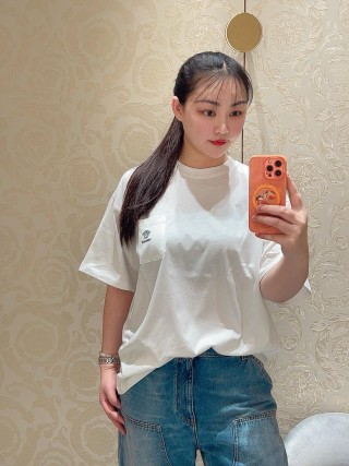 Versace White Logo T-Shirt view 9