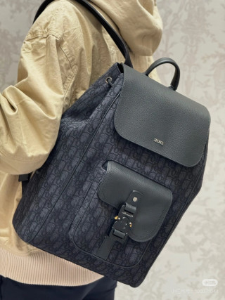Dior Monogram Canvas Backpack Black