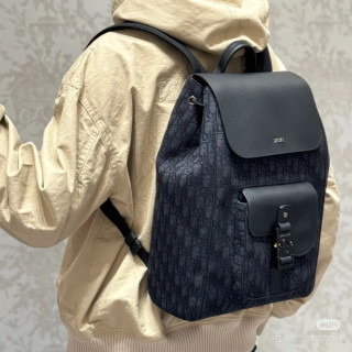 Dior Monogram Canvas Backpack Black view 2