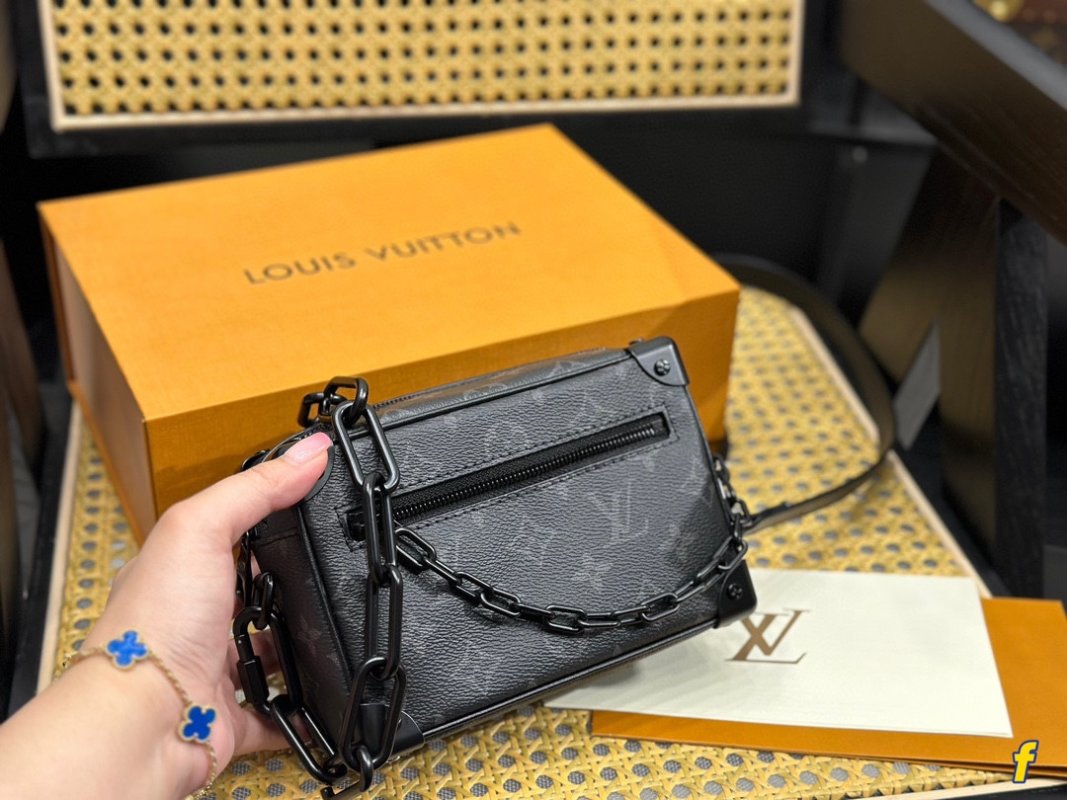 Louis Vuitton Soft Trunk Mini Black Monogram Crossbody view