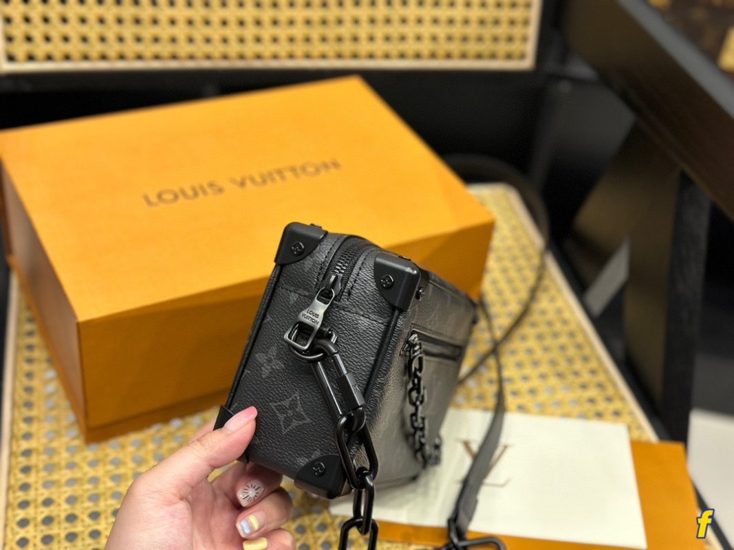 Louis Vuitton Soft Trunk Mini Black Monogram Crossbody view