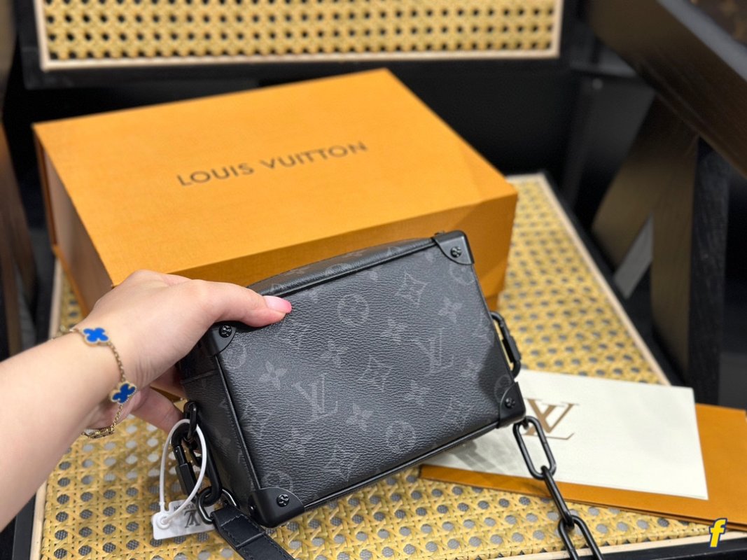 Louis Vuitton Soft Trunk Mini Black Monogram Crossbody view