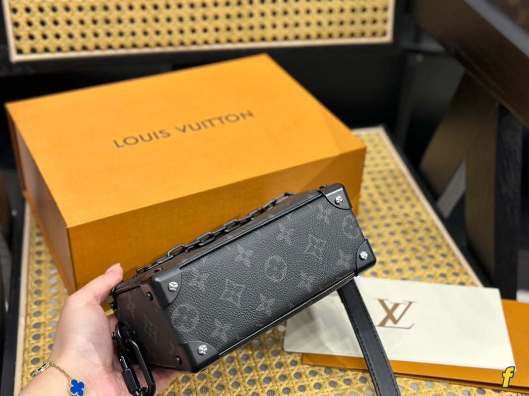 Louis Vuitton Soft Trunk Mini Black Monogram Crossbody view