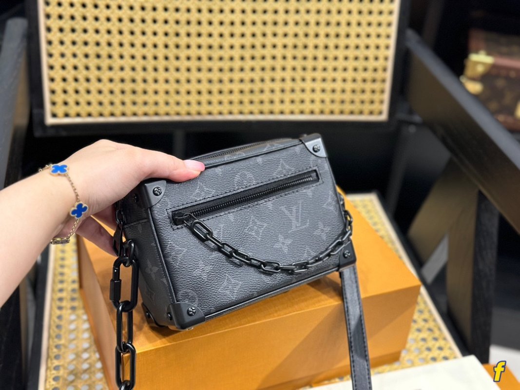 Louis Vuitton Soft Trunk Mini Black Monogram Crossbody view