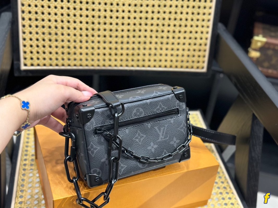 Louis Vuitton Soft Trunk Mini Black Monogram Crossbody view