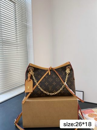 Louis Vuitton Carryall Monogram Gold Chain Shoulder Bag