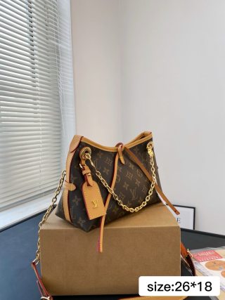 Louis Vuitton Carryall Monogram Gold Chain Shoulder Bag view 2