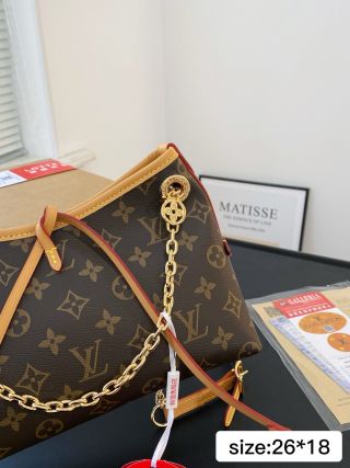 Louis Vuitton Carryall Monogram Gold Chain Shoulder Bag view 3
