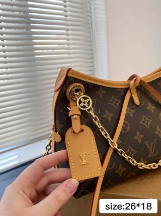 Louis Vuitton Carryall Monogram Gold Chain Shoulder Bag view 7