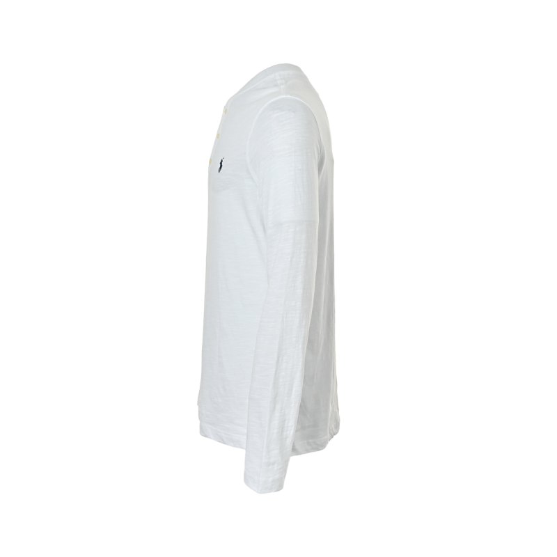 Polo Ralph Lauren White Long Sleeve Henley Shirt view