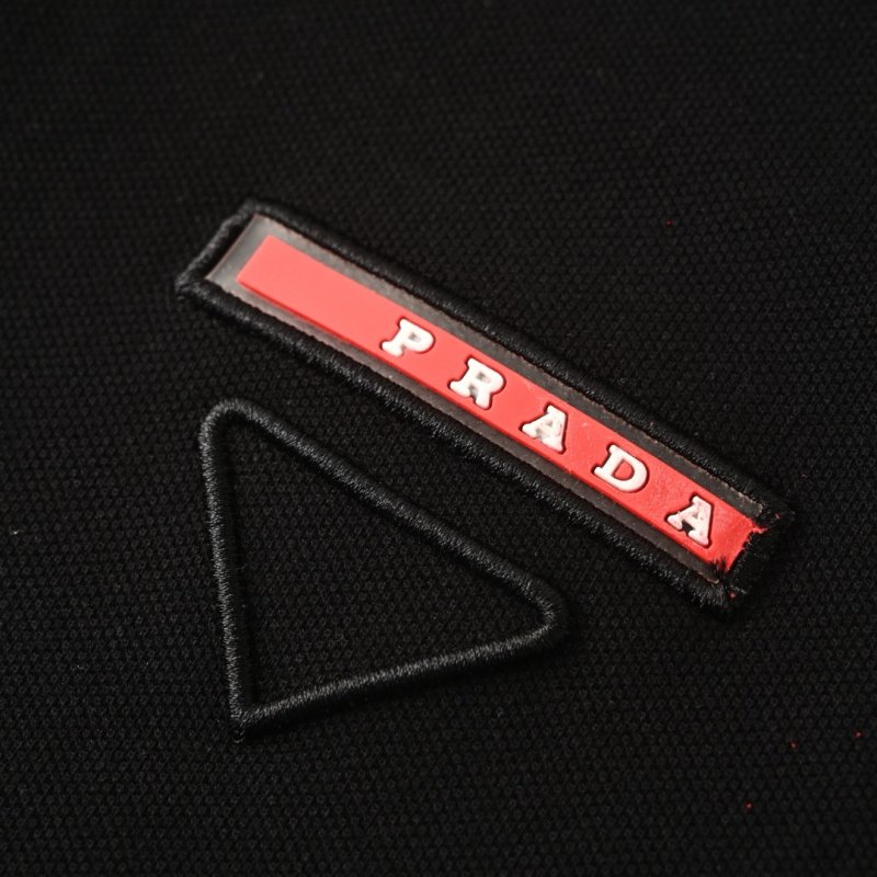 Prada Black Short Sleeve Polo Shirt view