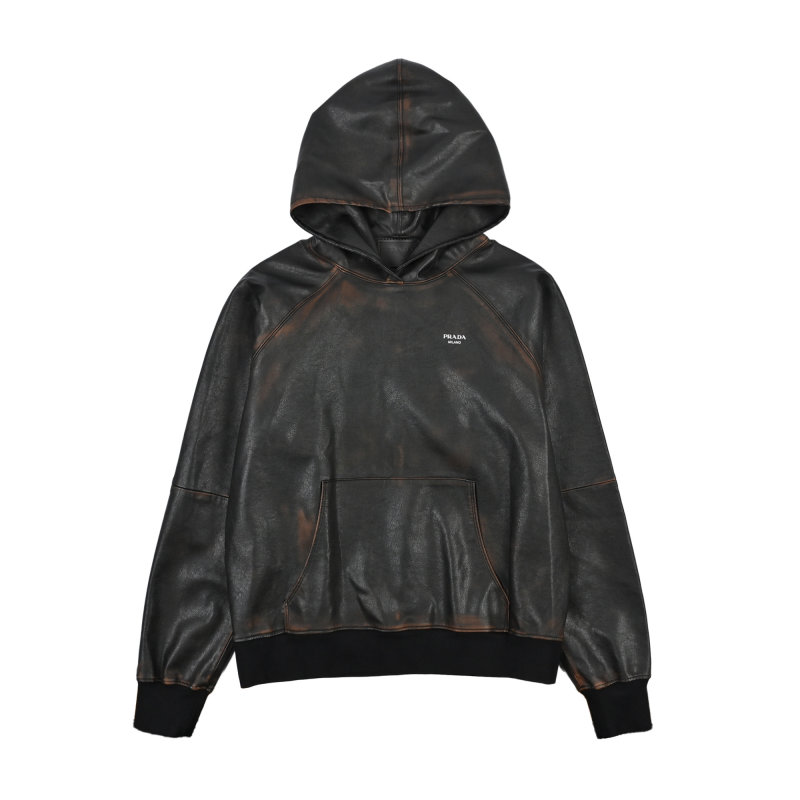 Black Oversized Hoodie with Embroidered Logo view