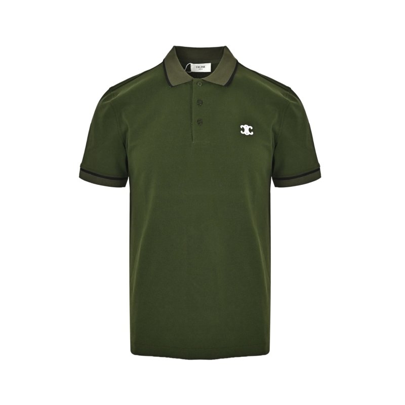 Chanel CC Logo Polo Shirt - Olive Green view