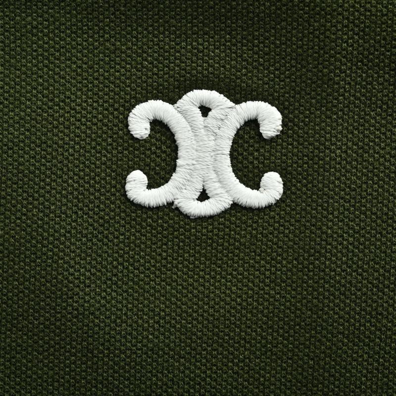 Chanel CC Logo Polo Shirt - Olive Green view