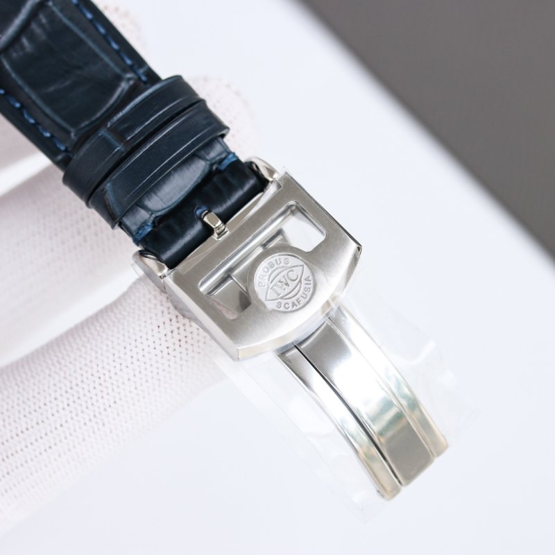 IWC Schaffhausen Portuguese Automatic Watch Silver Blue view