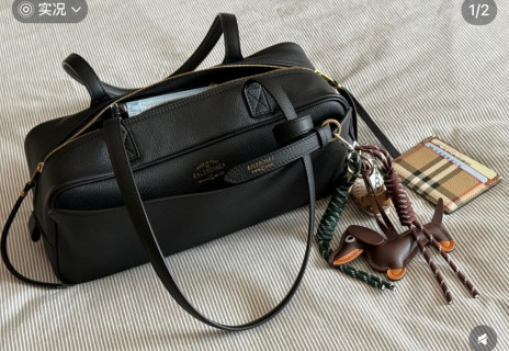 Balenciaga Black Leather Bowling Bag view 3