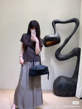 Balenciaga Black Leather Bowling Bag view 4