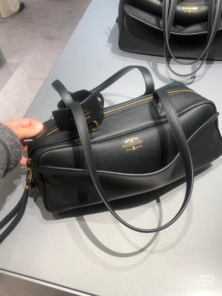 Balenciaga Black Leather Bowling Bag view 9