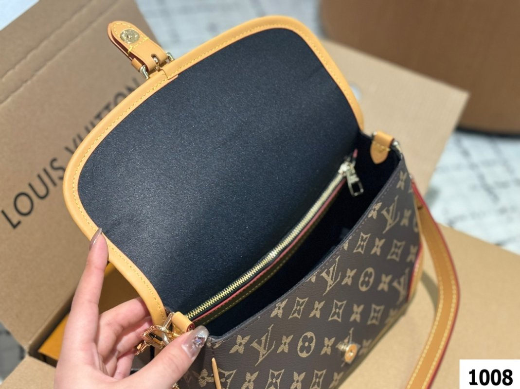 Louis Vuitton Monogram Baguette Shoulder Bag Brown view