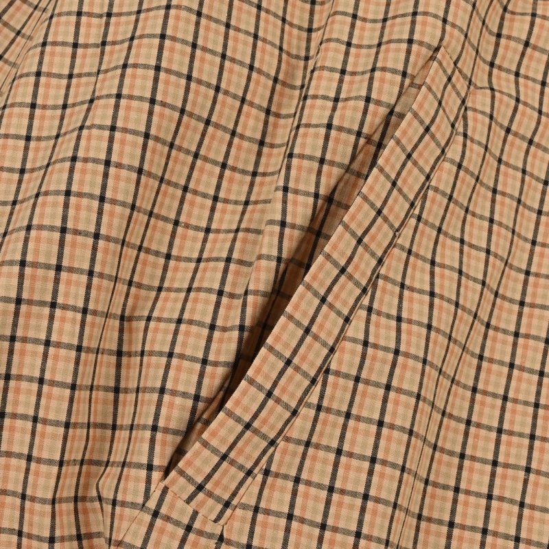 Miu Miu Checked Cotton Harrington Jacket - Tan view