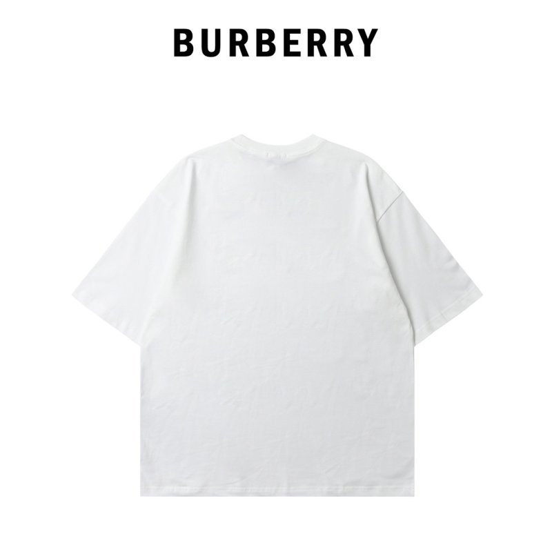 Burberry White Cotton T-Shirt with Tartan Dragon Print view