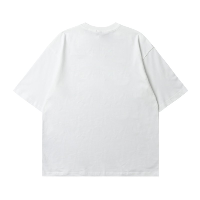 Burberry White Cotton T-Shirt with Tartan Dragon Print view