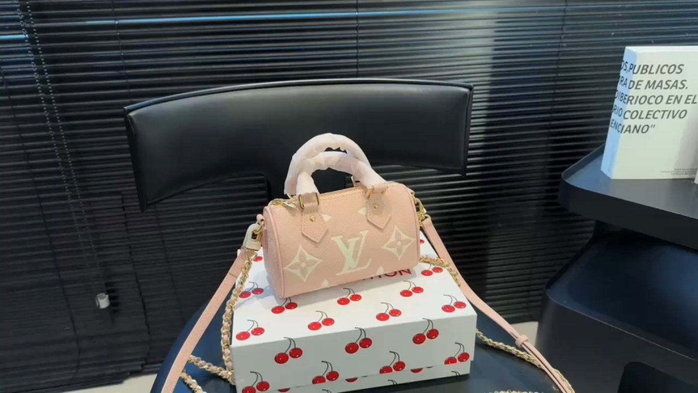Louis Vuitton Speedy Monogram Empreinte Blush Pink Handbag