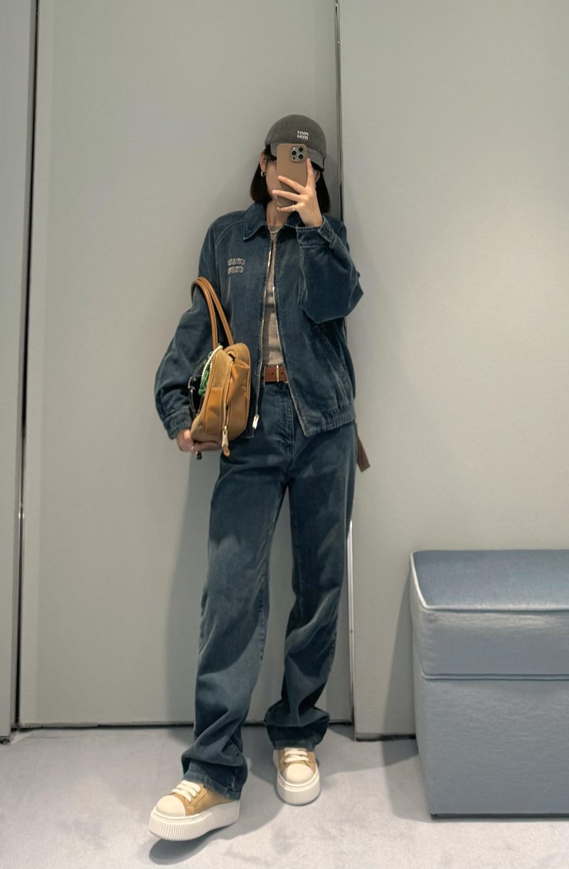 Light Wash Denim Jacket with Embroidered Detail view