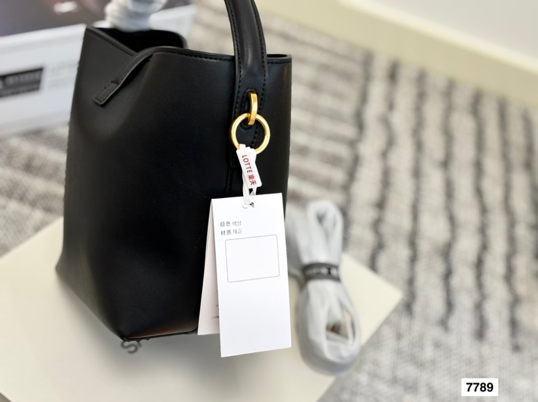 YSL Le37 Black Leather Bucket Bag view