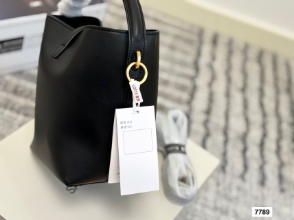 YSL Le37 Black Leather Bucket Bag view 4