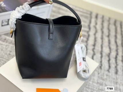 YSL Le37 Black Leather Bucket Bag view 5