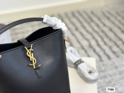 YSL Le37 Black Leather Bucket Bag view 7