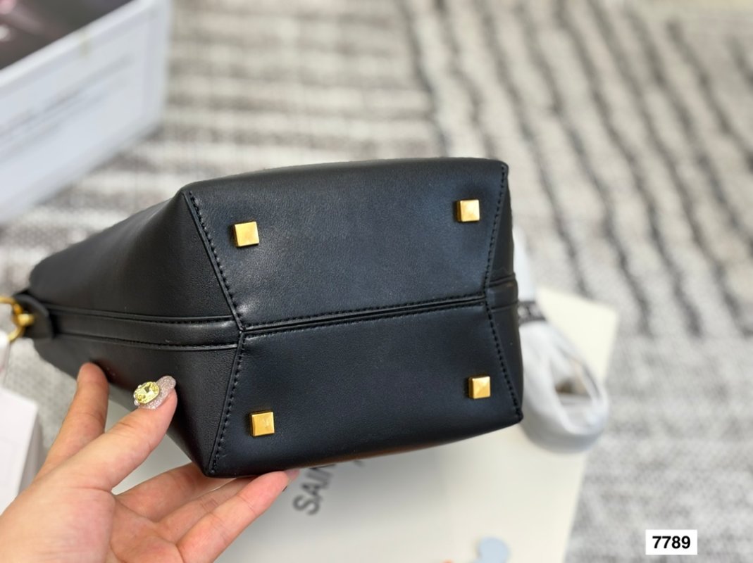 YSL Le37 Black Leather Bucket Bag view
