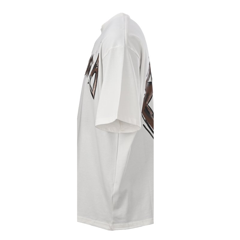 Balenciaga Gold Graffiti Logo White T-Shirt view