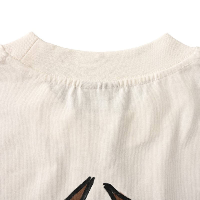 Balenciaga Gold Graffiti Logo White T-Shirt view