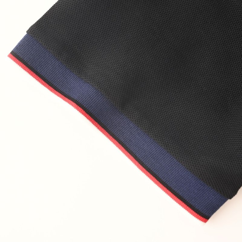 Lacoste Black Polo Shirt with Red/Navy Trim view