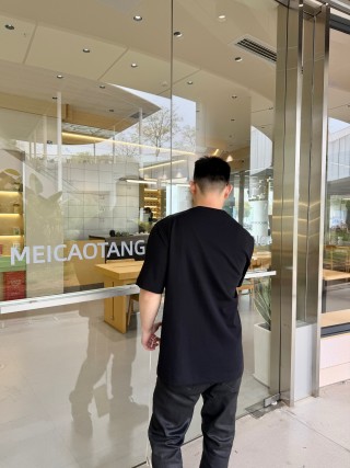Fendi Black T-Shirt with Yellow FF Logo view 3