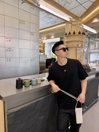 Fendi Black T-Shirt with Yellow FF Logo view 5