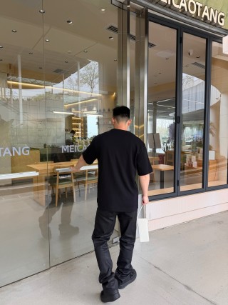 Fendi Black T-Shirt with Yellow FF Logo view 8