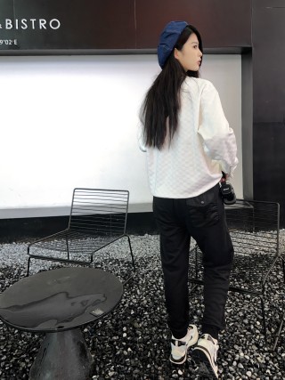 Prada Black Triangle Logo Jogger Pants view 3