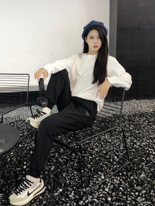 Prada Black Triangle Logo Jogger Pants view 6