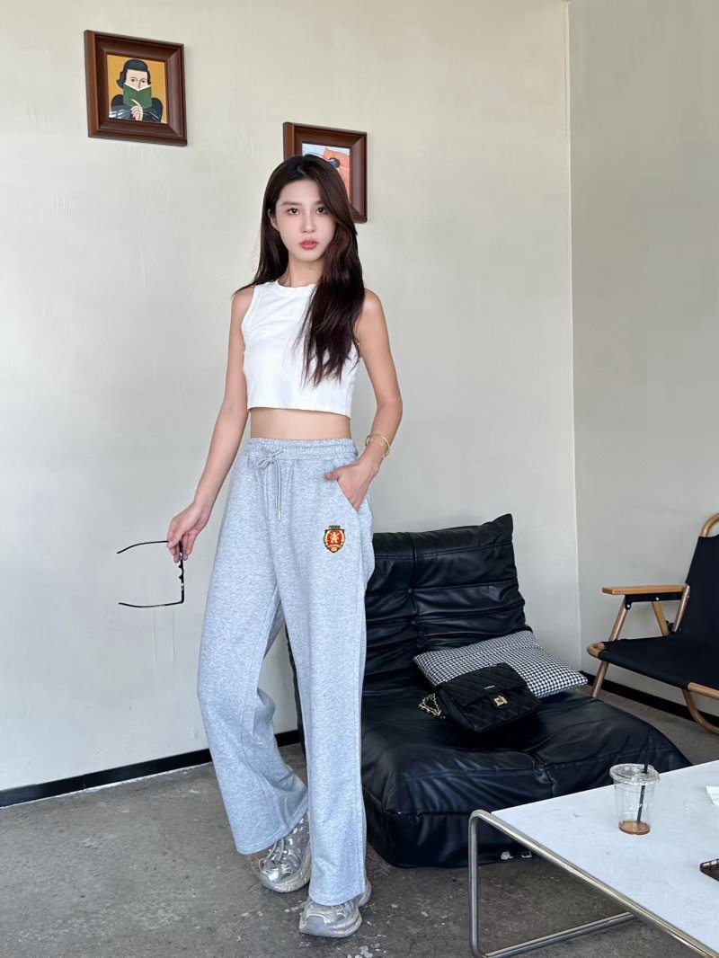 Light Grey Embroidered Logo Sweatpants view