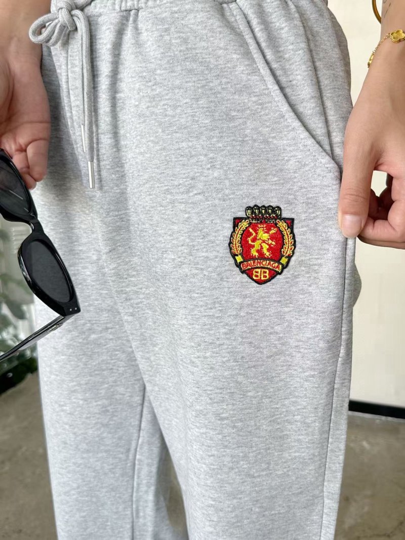 Light Grey Embroidered Logo Sweatpants view
