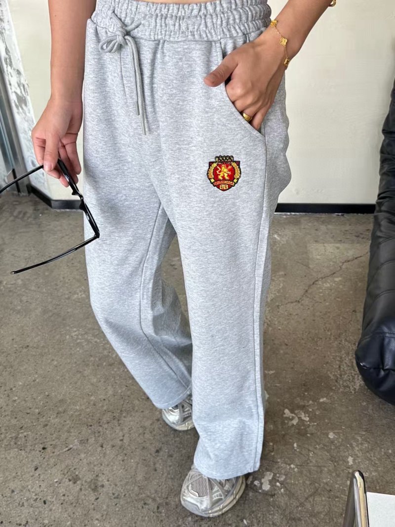 Light Grey Embroidered Logo Sweatpants view