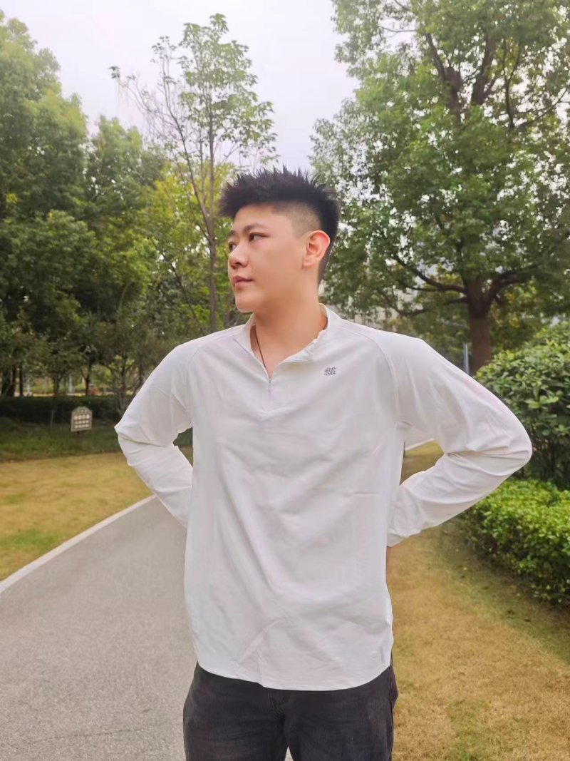 White Long Sleeve Henley T-Shirt