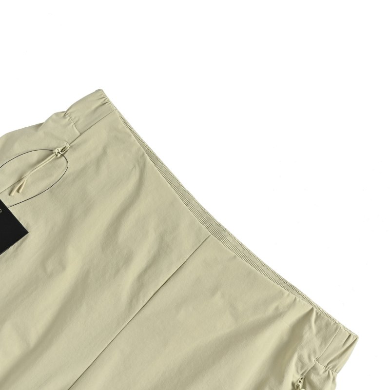 Cream Relaxed Fit Athletic Shorts view