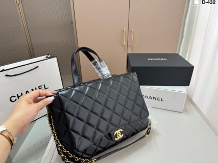 Chanel Quilted Accordion Tote Bag Black view 6