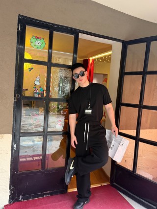 Essentials Black Drawstring Sweatpants view 3